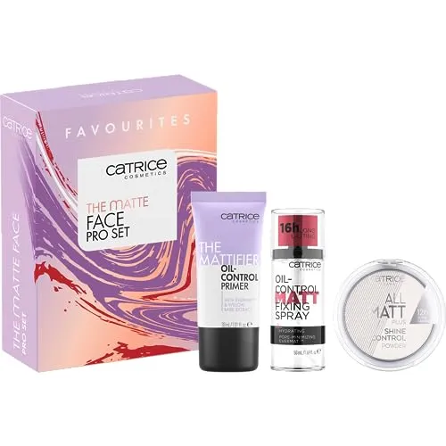 Catrice The Matte Face Pro Geschenk Set, Gesicht Set, Geschenke für Frauen, acetonfrei, vegan, ohne Mikroplastikpartikel, glutenfrei, 1er Pack (3pcs)