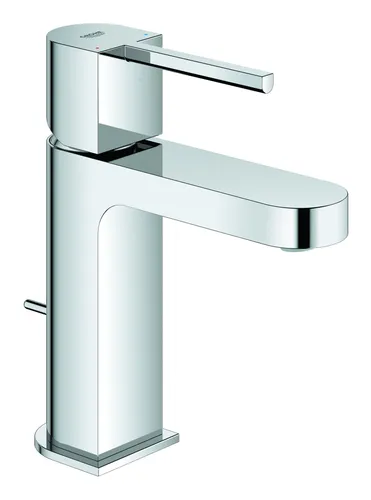 Grohe Plus Einhand-Waschtischbatterie S-Size - Chrom - Elegante Waschtischarmatur mit Zugstangen-Ablaufgarnitur, hochwertige Chromoberfläche und einfache Handhabung für modernes Badezimmerdesign.