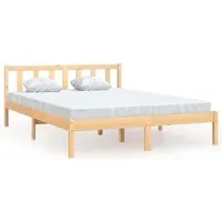 vidaXL Massivholzbett Kiefernholz 160x200 cm - Modernes Massivholzbett aus widerstandsfähigem Kiefernholz, ideal für erholsamen Schlaf. Passend für Matratzen 160x200 cm, robust und langlebig.