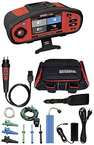 Benning IT 200 Installationstester - Strommessgeräte für die effiziente Prüfung elektrischer Anlagen und EV-Ladestationen mit automatischer Polaritätsumkehr und präzisen Messungen bis 1000 V DC.