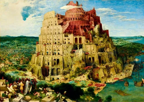 Bluebird Puzzle Puzzle Pieter Bruegel the Elder - The Tower of Babel, 1563, Puzzleteile