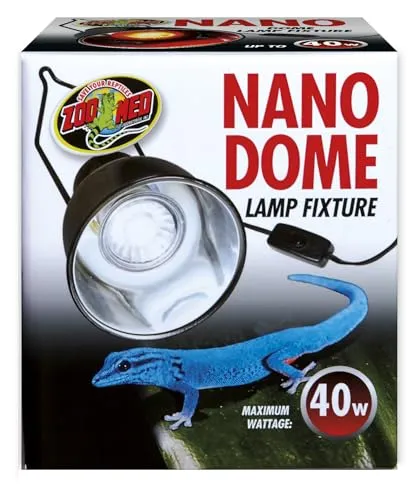 Zoo Med LF-35e Nano Dome Lamp Fixture - Lampenfassung für Nano-Terrarien, 40 W E27, ideal für kleine Geckos und juvenile Reptilien
