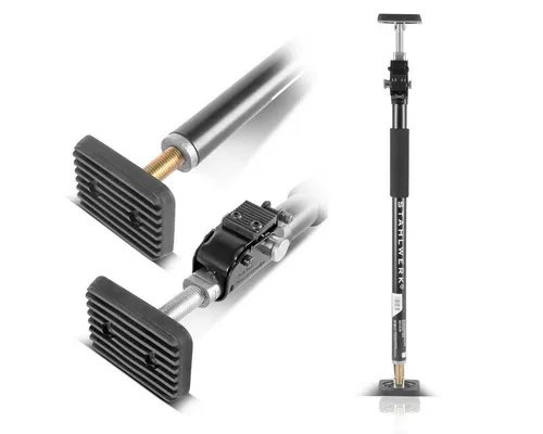 STAHLWERK Montagestütze MH-115 ST - Gerüste - Robuste Teleskopstütze mit 40 kg Tragkraft, flexibel einsetzbar von 66-115 cm, ideal für sicheres Arbeiten auf Baustellen.