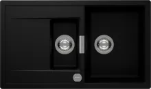 Schock Mono D-150-U Granitspüle - Cristadur Green Line, reversibel, night - Granitspüle der Christadur Green Line, über 99% aus natürlichen und recycelten Rohstoffen, umweltfreundlich und langlebig für Ihre moderne Küche.