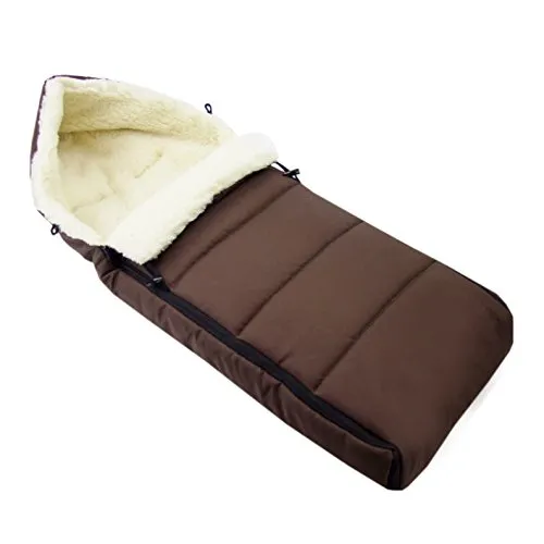 BAMBINIWELT Fußsack LAMMWOLLE für Kinderwagen - Hochwertiger Winterfußsack aus Lammwolle, passt auf Kinderwagen, Buggy und Babyschale. Kuschelig und waschbar bis 30 Grad, ideal für kalte Tage.