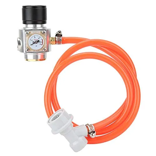 Atyhao Gewinde CO2 Keg Kit Gasregler mit Schlauchzubehör für Soda Beer Keg Brewing