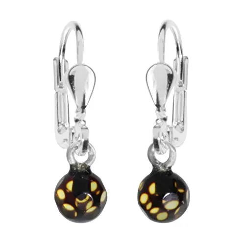 Ohrhänger aus Silber 925 mit Bernstein - Klassisch 5 mm - Elegante Ohrringe für Damen aus hochwertigem Silber 925 mit 5 mm Bernstein, perfekt für jeden Anlass und ein zeitloses Accessoire.