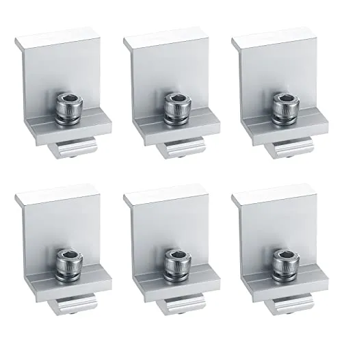 Stk. Solarmodul Halterung Endklemmen, Photovoltaik Solarpanelen Randklemme Halterungen, Solar Panel Solarmodul Befestigung Halterung Befestigungssystem für Solarpanel 40 mm 6