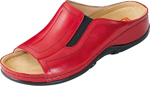 Berkemann Isabella Pantolette Rot - Bequeme Eleganz für Ihre Füße - Pantoletten aus hochwertigem Kalbsleder mit innovativem 5-Phasen-Fußbett für optimalen Komfort und Unterstützung bei jedem Schritt.