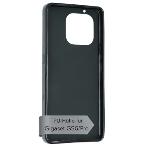 caseroxx Schutzhülle für Gigaset GS6 / GS6 Pro in schwarz – Flexibles TPU-Case aus stoßfestem Gummi, passgenaue Handy-Tasche mit Kantenschutz & rutschfestem Grip