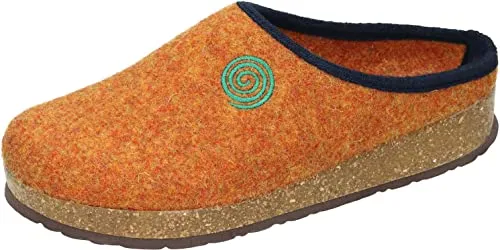 Dr. Brinkmann Damen Hausschuh Pantoffel 320094 - Bequemer Filz in Orange, Größe 38 EU - Hausschuhe aus anschmiegsamem Wollfilz mit farblich abgesetzter Einstiegskante und TR/Kork-Leichtzellsohle für optimalen Komfort. Perfekt für entspannte Stunden zu Hause!