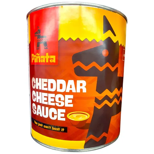 Piñata Cheddar Cheese Sauce 3kg - Perfekte Käsesoße für Nachos - Dip-Saucen: Cremige Cheddar Cheese Sauce aus Dänemark, ideal für Snacks und Partys, perfekt zum Dippen!