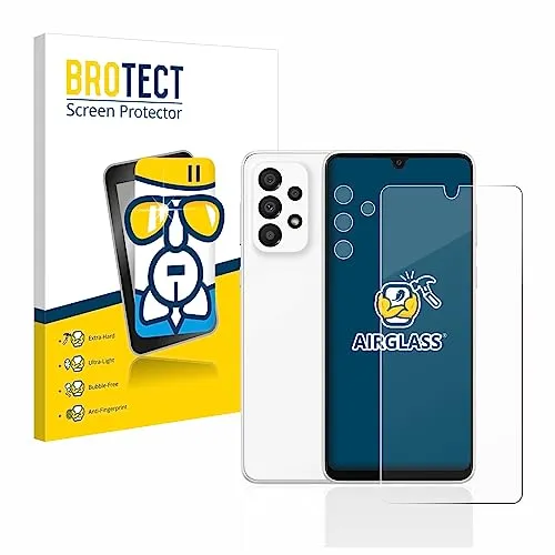 BROTECT Schutzglas für Samsung Galaxy A33 5G (Display+Kamera) Schutzfolie Panzer Folie Glas Displayschutz Made in Germany [ 9H, Anti-Fingerprint]