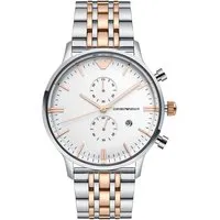 Emporio Armani AR0399 Chronograph – Zweifarbige Herrenuhr für Herren