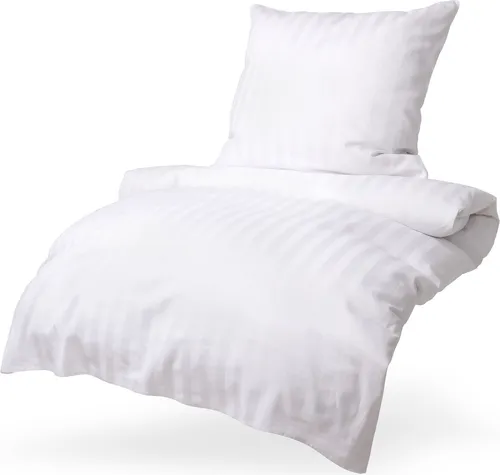 Hotelbettwäsche Bettwäsche Kissenbezug Bettgarnitur Damast Streifen Baumwolle, in Größe: 40x40 cm Kissenbezug
