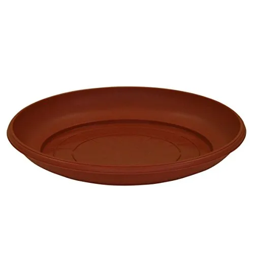 greemotion Untersetzer Harmonie in Terrakottafarben, Blumenuntersetzer rund, Pflanztopf-Untersetzer aus Kunststoff, Maße: ca. 50 x 50 x 7,5 cm