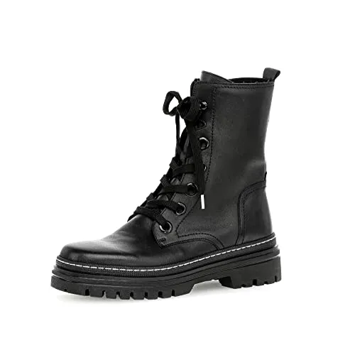 Gabor Damen Combat Boots | Stiefeletten mit Wechselfußbett von Gabor