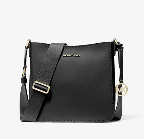Michael Kors Kleine Umhängetasche aus Leder, Schwarz - Elegante Umhängetasche aus hochwertigem Leder mit praktischem Reißverschluss, ideal für stilbewusste Frauen.