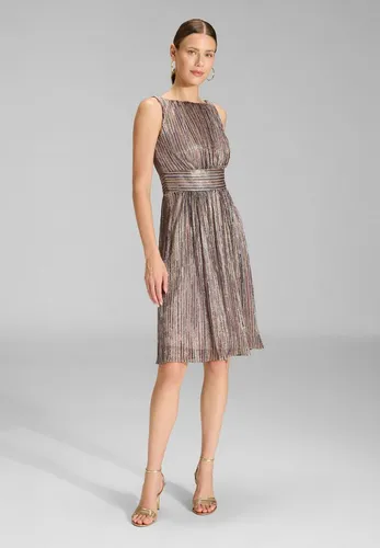 SWING Cocktailkleid Falten in Goldfarben Größe 44 - Elegantes 1-tlg. Cocktailkleid mit Falten, ideal für besondere Anlässe. Bequem und stilvoll in Größe 44.