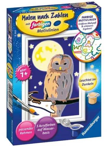 Ravensburger Malen nach Zahlen Ravensburger Malen nach Zahlen Classic Serie F Nachteule 28772