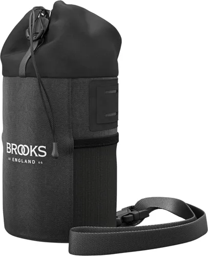 Brooks Scape Vorbautasche 1,2 L schwarz - Fahrradtasche mit 1,2 L Kapazität, ideal für Verpflegung oder Kamera auf Radtouren. Innovativer Verschluss und wasserdichte Materialien sorgen für sicheren Transport.
