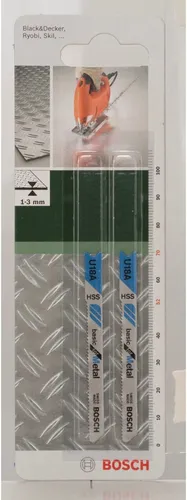 Bosch 2609256765 DIY Stichsägeblatt U 18 A HSS (2) U-Schaft Sägeblatt Metall !