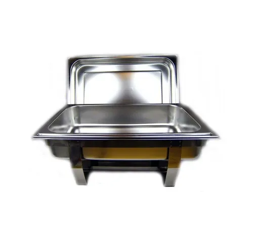 AcMax Thermobehälter Edelstahl Speisenwärmer Chafing Dish 100mm - Thermobehälter aus hochwertigem Edelstahl für Buffets, hält Speisen zuverlässig warm und sorgt mit seiner glänzenden Silber-Optik für eine professionelle Präsentation.