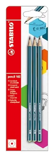 STABILO - Bleistift - pencil 160 in petrol - 3er Pack - Härtegrad HB