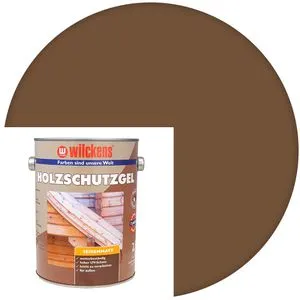 Wilckens Holzlasur Holzschutz-Gel 2,5l - Nussbaum - Holzlasur für Außenanwendungen, tropf- und spritzgehemmt, ideal für Türen, Fenster und Zäune mit hoher UV- und Wetterbeständigkeit.