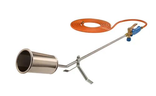 CFH Abflammgerät F 10 inkl. Gasschlauch - Leistungsstarker Unkrautbrenner - Abflammgeräte für vielseitige Anwendungen: Mit 59 kW und 1.800 °C entfernt der Gasbrenner Unkraut effektiv und ist ideal für Teer- und Teichfolienarbeiten. TÜV SÜD GS zertifiziert für maximale Sicherheit.