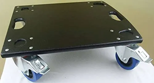 ADAM Hall Schwerlast Rollbrett 720 kg Tragkraft, 18 mm Multiplex, 4 x 100 mm Lenkrollen mit Feststellbremse, Transportroller Möbelhund Möbelroller (GR-1 = 52 x 46 x 15 cm, 4 x 100 mm BREMS)