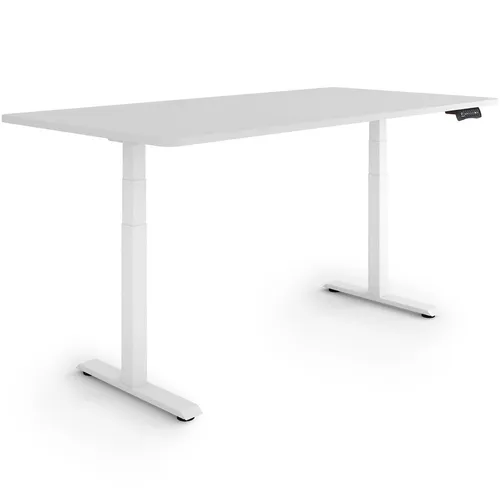 ESMART Germany EZX-132WG Steh-Sitz-Schreibtisch 160x80cm - Ergonomischer Schreibtisch, stufenlos elektrisch höhenverstellbar von 60,5-125,5 cm, mit 3x Memory und Aktivitätserinnerung für mehr Gesundheit im Büro.
