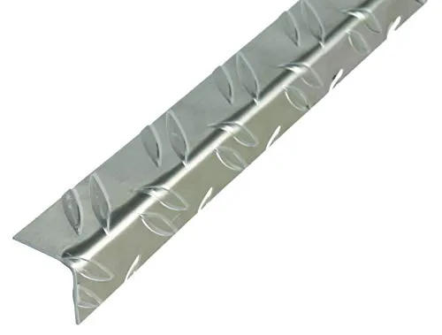 Alberts 468866 Winkelprofil | Riffel-Prägung | Aluminium, blank | 1000 x 35,5 x 35,5 mm