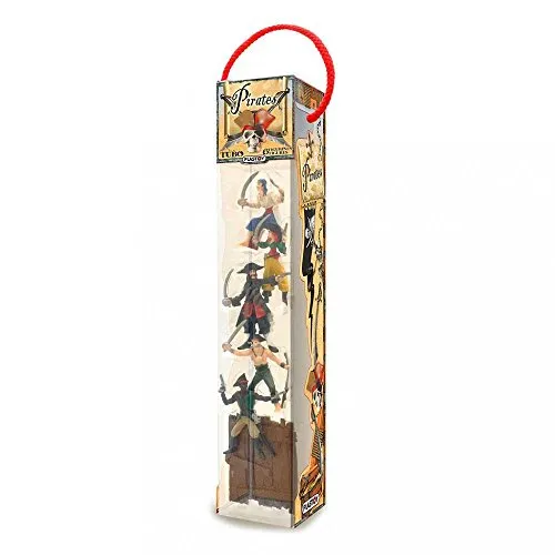 Plastoy 70386 Tubo Piraten – 6 Figuren