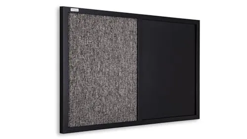 ALLboards KOMBI-Tafel magnetische Kreidetafel und Filz 60×40 cm, schwarz lackierter Holzrahmen