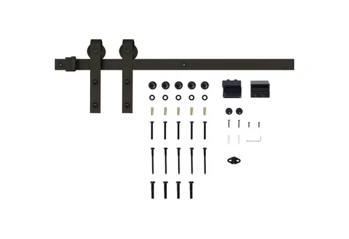 MC Star Schiebetüren-Bausatz aus Metall, max. 100 kg - Robustes Schiebetürsystem für eine sichere Nutzung. Hergestellt aus hochwertigem Kohlenstoffstahl, einfach zu montieren und passend für Türplatten von 35-45 mm. Ideal für jedes Zuhause.