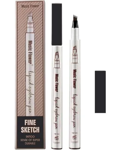 Tattoo Augenbrauenstift mit Tips Langanhaltendes Wasserdichtes Brauenstifte Brow Gel für Natürlich Augen Make-up Braun MEHRWEG