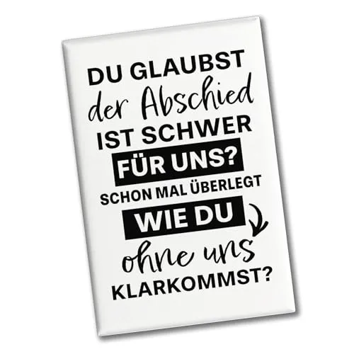 Abschied Kollege Souvenir Magnet eckig mit Spruch