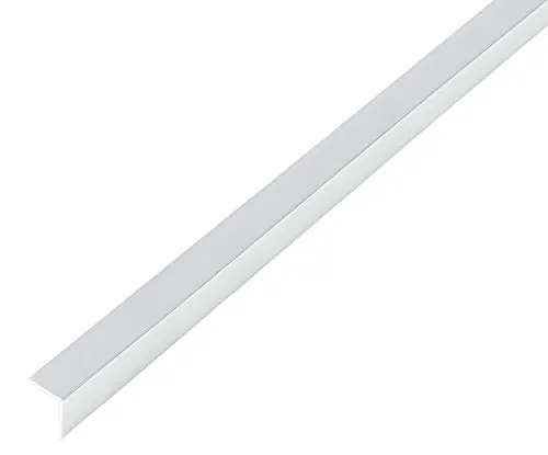 Alberts 488529 Winkelprofil | selbstklebend | Aluminium, chromdesign | 1000 x 20 x 20 mm