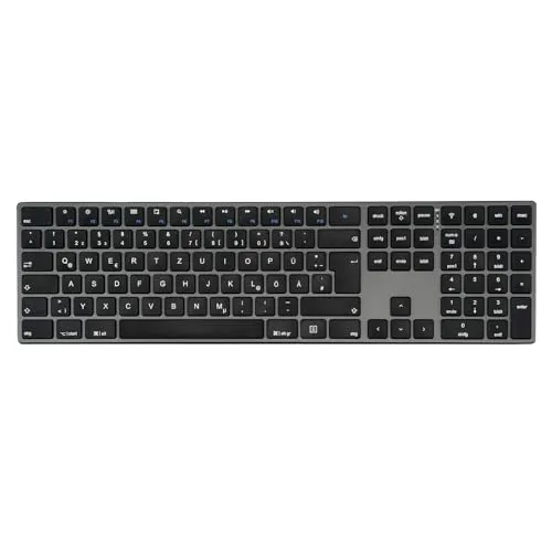 Perixx PERIBOARD-817 Kabellose Multi-Device-Tastatur - Tastaturen – Langlebiges Aluminiumgehäuse mit nahtloser Multi-Geräte-Kompatibilität für Windows, macOS und Linux, ideal für flexibles Arbeiten.