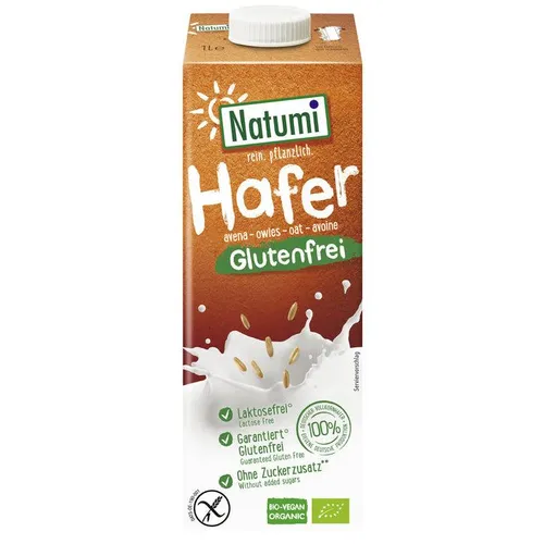 Natumi Haferdrink glutenfrei bio 1L - Käse & Milchprodukte - Der glutenfreie Haferdrink mit mildem Geschmack ist vielseitig einsetzbar und besteht aus reinem Vollkornhafer.