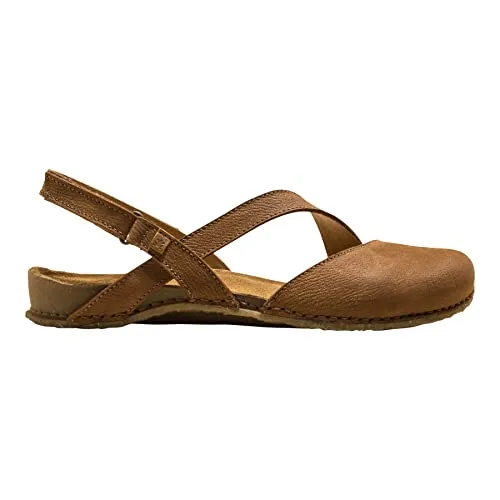 El Naturalista 2581311ND005_023 Ledersandalen für Damen - Braun - Nachhaltige Hausschuhe aus hochwertigem Leder, mit bequemem Fußbett und umweltfreundlicher Produktion. Ideal für einen lässigen Look im Frühling/Sommer.
