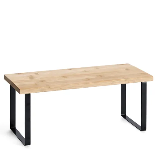 Zeller Regal Bambus/Metall schwarz ca. 36 x 15,5 x 15,5 cm