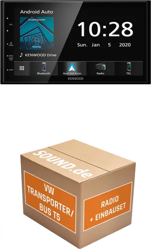 Kenwood DMX5020BTS Autoradio Einbaupaket für VW T5 (Facelift) – Apple CarPlay & Android Auto - Komplettset für den einfachen Einbau des Kenwood DMX5020BTS in Ihren VW T5 (Facelift). Inklusive Radioblende und CAN-Bus Interface für unkomplizierte Installation ohne Schneiden oder Löten.
