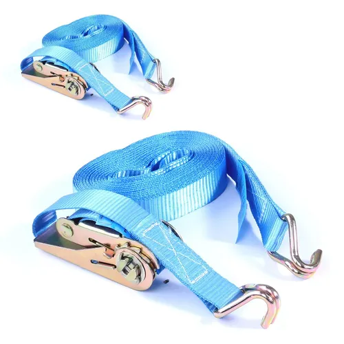 2x Spanngurt Zurrgurt 6 m bis 800 kg, zweiteilig 2-tlg Ratschengurt