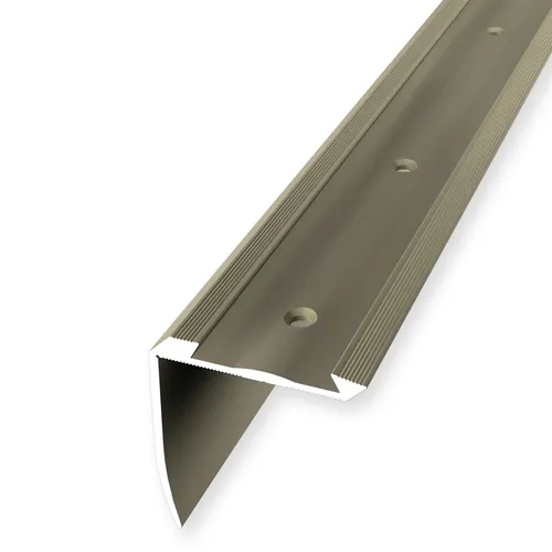 Küberit Treppenkantenprofil 46 x 42 x 2500 mm Aluminium - Hochwertiges Treppenkantenprofil aus Aluminium, geriffelte Oberfläche für sicheren Halt. Ideal für alle Zimmer, flexibel einsetzbar und mit geprüfter Qualität.