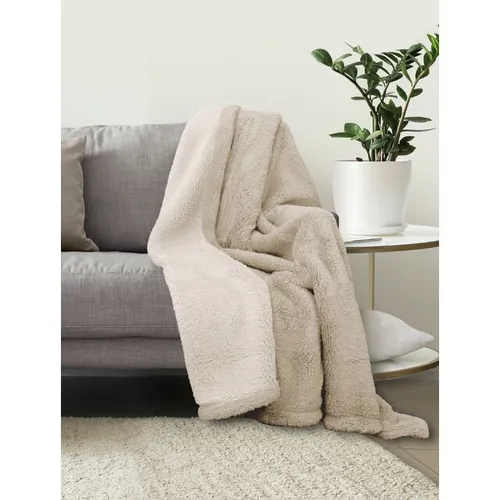 Wohndecke Lanudo® Premium Sherpa XL 150 x 200 - Wohndecke XL aus Sherpa, 2-seitig verwendbar für optimalen Komfort. Ideal für gemütliche Abende und als stilvolles Wohnaccessoire.
