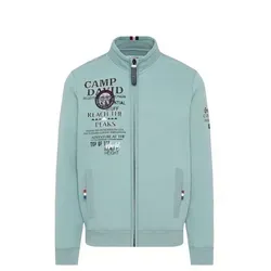 CAMP DAVID Sweatjacke blau XXXL (62/64) mit Stehkragen in blau von CAMP DAVID