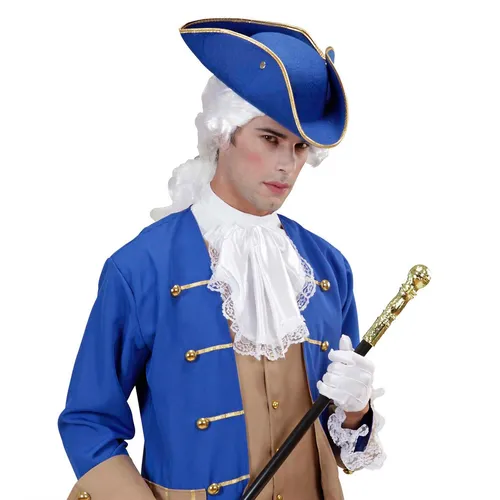 Piratenhut Dreispitz Offizier für Kostümparty Karneval Mottoparty Blau Filz