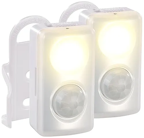 PEARL Licht Bewegungsmelder: 2er-Set LED-Nachtlicht, Bewegungs-/Dämmerungs-Sensor, Batteriebetrieb (LED Licht mit Bewegungsmelder, Orientierungslicht, Baby)